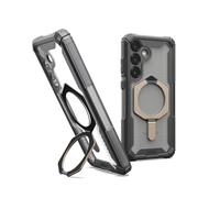 URBAN ARMOR GEAR Plasma XTE Samsung Galaxy S25 Plus Kickstand Case ("Designed for Samsung" certificato, Ricarica wireless compatibile, Custodia del cellulare apribile) ash (trasparente)/titanio