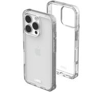 Urban Armor Gear Plyo Case compatibile con la custodia di Apple iPhone 16 Pro (cover Ricarica wireless compatibile, angoli Air-Soft resistenti alle cadute, bordo rialzato) ghiaccio (trasparente)