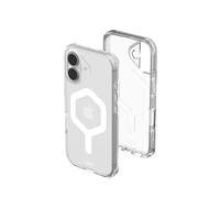 Urban Armor Gear Plyo MS Case compatibile con Apple iPhone 17 Custodia (Ricarica wireless/magnetica, Air-Soft angoli, Bordi rialzati) ghiaccio (trasparente) / bianco