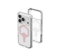 Urban Armor Gear Plyo MS Case compatibile con Apple iPhone 17 Pro Custodia (Ricarica wireless/magnetica, Air-Soft angoli, Bordo rialzato) ghiaccio (trasparente) / oro rosa
