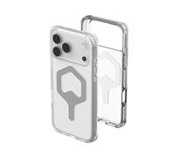 Urban Armor Gear Plyo MS Case compatibile con Apple iPhone 17 Pro Max Custodia (Ricarica wireless/carica magnetica, Air-Soft angoli, Bordo rialzato) ghiaccio (trasparente) / argento