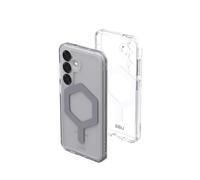 URBAN ARMOR GEAR Plyo Pro Case Samsung Galaxy S25 Custodia ("Designed for Samsung", anello magnetico, Ricarica wireless compatibile) ice (trasparente)/argento