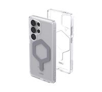Urban Armor Gear Plyo Pro Case Samsung Galaxy S25 Ultra cover (Designed for Samsung, anello magnetico, Ricarica wireless compatibile) ice (trasparente)/argento