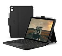 URBAN ARMOR GEAR Rugged - Custodia per tastiera USB-C con trackpad multi-touch (iPad 11/iPad 10.9/iPad Air 11, ricarica pass-through, connettore audio da 3,5 mm, supporto per penna), colore: Nero