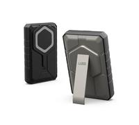 URBAN ARMOR GEAR Rugged Powerbank magnetica (10.000 mAh, supporto integrato, impermeabile IPX6, incluso cavo di ricarica da USB-C a USB-C da 120 cm) Nero / Titanio