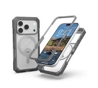Urban Armor Gear Trooper MS Case compatibile con Apple iPhone 17 Pro Custodia (Ricarica wireless/magnetica, Protezione da cadute da 7,6 metri) cenere (grigio) / trasparente