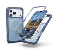Urban Armor Gear Trooper MS Case compatibile con Apple iPhone 17 Pro Max Custodia (Ricarica wireless/magnetica, Protezione da cadute da 7,6 metri) blu nuvola (trasparente)