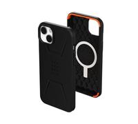 Urban Armor Gear UAG Custodia Civilian compatibile Apple iPhone 14 Plus [Compatibile ricarica wireless/ricarica magnetica, custodia mobile resistente agli urti, bordo rialzato] Nero