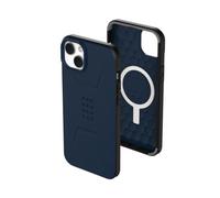 Urban Armor Gear UAG Custodia Civilian compatibile Apple iPhone 14 Plus [Compatibile ricarica wireless/ricarica magnetica, custodia mobile resistente agli urti, bordo rialzato] Blu