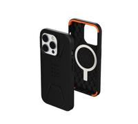 Urban Armor Gear UAG Custodia Civilian compatibile Apple iPhone 14 Pro [Compatibile ricarica wireless/ricarica magnetica, custodia mobile resistente agli urti, bordo rialzato] Nero