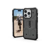 URBAN ARMOR GEAR UAG - Custodia compatibile con iPhone 15 Pro da 6,1 pollici, con magnete integrato, colore argento, compatibile con ricarica MagSafe, robusta custodia protettiva a prova di caduta di