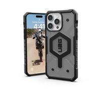 URBAN ARMOR GEAR UAG - Custodia compatibile con iPhone 15 Pro Max da 6,7 pollici, Pathfinder Clear Ash/Black Magnete integrato, compatibile con ricarica MagSafe, custodia protettiva trasparente a