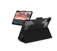 Urban Armor Gear UAG - Custodia per iPad Air da 11" (5a Generazione, 2022), Robusta e traslucida Piuma, Multi-Angolo, con Supporto per matite Plyo, Colore: Nero/Ghiaccio