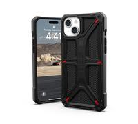 URBAN ARMOR GEAR UAG - Custodia protettiva compatibile con iPhone 15 Plus da 6,7 pollici, in kevlar Monarch nera, robusta, resistente, di grado militare, testata contro le cadute