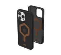 Urban Armor Gear Custodia Plyo MS compatibile con Apple iPhone 16 Pro Max (Ricarica wireless/magnetica compatibile, angoli Air-Soft a prova di urto, bordo rialzato) nero/bronzo