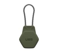 URBAN ARMOR GEAR UAG - Custodia rigida progettata per AirTag - Custodia rigida per AirTag con cavo metallico per chiavi, bagagli e borse, custodia protettiva anti-smarrimento ultra sicura per GPS