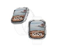 URBAN ARMOR GEAR UAG - Custodia rigida trasparente per Apple Watch da 46 mm per iWatch Serie 10, resistente e di grado militare, a prova di caduta, a scatto, trasparente