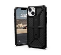 Urban Armor Gear UAG Monarch Custodia compatibile Apple iPhone 14 Plus [Compatibile con la ricarica wireless, protezione standard militare a 5 strati, bordi rialzati] Nero/Carbon