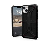 Urban Armor Gear UAG Monarch Custodia compatibile Apple iPhone 14 Plus [Compatibile con la ricarica wireless, protezione standard militare a 5 strati, bordi rialzati] Nero/Kevlar