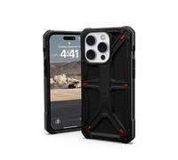 Urban Armor Gear UAG Monarch Custodia compatibile Apple iPhone 14 Pro [Compatibile con la ricarica wireless, protezione standard militare a 5 strati, bordi rialzati] Nero/Kevlar