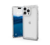 URBAN ARMOR GEAR Plyo Custodia compatibile con Apple iPhone 15 Pro Max [Cover compatibile con la ricarica wireless, Angoli morbidi, Bordo rialzato] ice (trasparente)