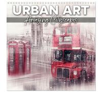 Urban Art Amazing Cityscapes (Wall Calendar 2026 12" x 24" / 30 x 60 cm (aperto) Calvendo 12 Month Wall Calendar