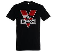 Urban Backwoods 1984 Logo Vintage INGSOC Uomo T-Shirt Nero Taglia XL