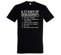 Urban Backwoods 6 Stages of Debugging Uomo T-Shirt Nero Taglia L