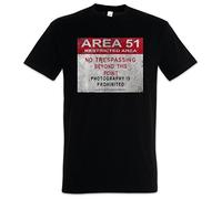 Urban Backwoods Area 51 Vintage Logo Sign Uomo T-Shirt Nero Taglia L