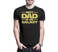 Urban Backwoods Best Dad In The Galaxy - Maglietta da uomo, Nero , L/5XL