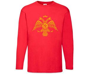 Urban Backwoods Byzantium Eagle Flag II T-Shirt a Manica Lunga Long Sleeve Rosso Taglia M