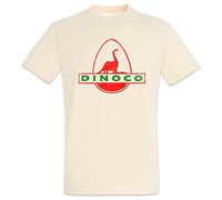 Urban Backwoods Dinoco Logo I Uomo T-Shirt Beige Taglia L