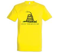 Urban Backwoods Don't Tread On Me II Uomo T-Shirt Giallo Taglia M