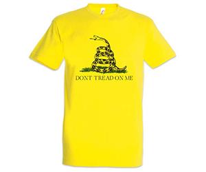 Urban Backwoods Don't Tread On Me II Uomo T-Shirt Giallo Taglia XL