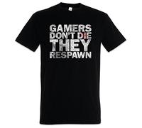 Urban Backwoods Gamers Don't Die Uomo T-Shirt Nero Taglia 4XL
