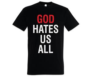 Urban Backwoods God Hates Us all Uomo T-Shirt Nero Taglia L