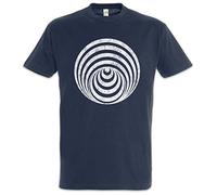 Urban Backwoods Hypno Circle I Uomo T-Shirt Blu Taglia L