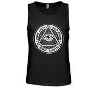 Urban Backwoods Illuminati Eye Men Uomo Canotta Tank Top Vest Nero Taglia 5XL