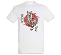 Urban Backwoods Japanese Dragon I Uomo T-Shirt Bianco Taglia L