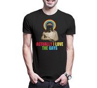 Urban Backwoods Jesus Loves The Gays - Maglietta da uomo, Nero , XXL-5XL
