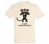 Urban Backwoods Look Behind You! Uomo T-Shirt Beige Taglia M