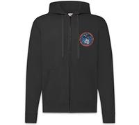 Urban Backwoods Miskatonic University 1930 Antarctic Expedition II Vintage Felpa da Uomo con Cappuccio Zip Hoodie Zipper Nero Taglia XL