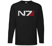 Urban Backwoods N7 Logo T-Shirt a Manica Lunga Long Sleeve Nero Taglia L