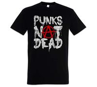 Urban Backwoods Punks Not Dead II Uomo T-Shirt Nero Taglia L