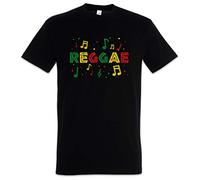 Urban Backwoods Rasta Reggae Notes Uomo T-Shirt Nero Taglia S