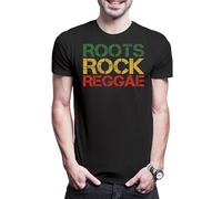 Urban Backwoods Roots Rock Reggae - Maglietta da uomo, Nero , 3XL/5XL