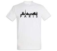 Urban Backwoods Skyline Paris Uomo T-Shirt Bianco Taglia S