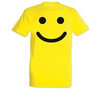 Urban Backwoods Smile Happy Uomo T-Shirt Giallo Taglia XL
