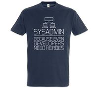 Urban Backwoods Sysadmin Because Even Developers Need Heroes Uomo T-Shirt Blu Taglia XL