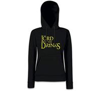 Urban Backwoods The Lord of The Drinks Donna Felpe con Cappuccio Hoodie Nero Taglia M